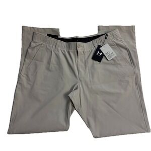 NEW Under Armour Golf Pants Men's Straight Leg Tan Khaki Size 40x34 NWT